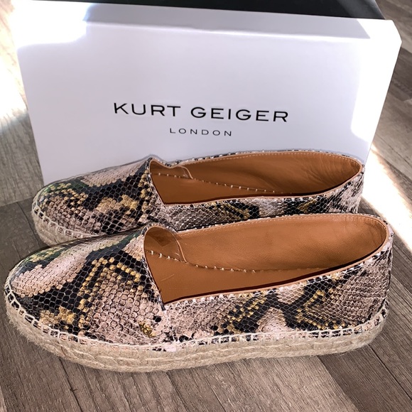 Kurt Geiger Morella LeatherSnake Print Espadrilles - Picture 8 of 8